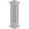 Ekena Millwork 10"W x 40"H End Newel Post with Panel, Flat Capital, & Base Trim (Installation kit included) NWL10X40EPF0B0 - alternate 7